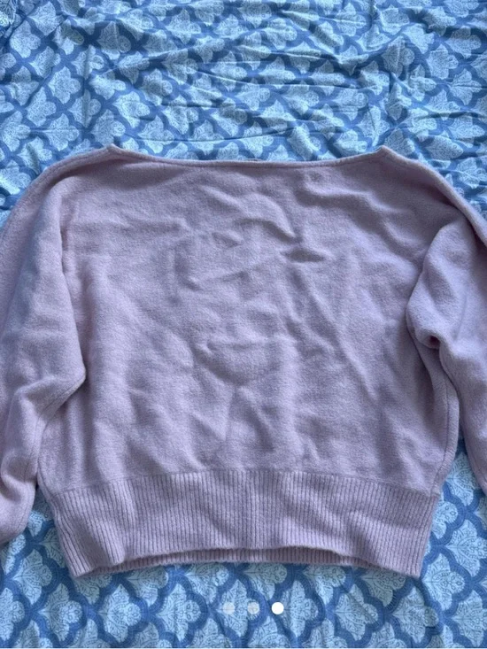 Aritzia Dusty Pink Boatneck Knit Sweater - Picture 3 of 3